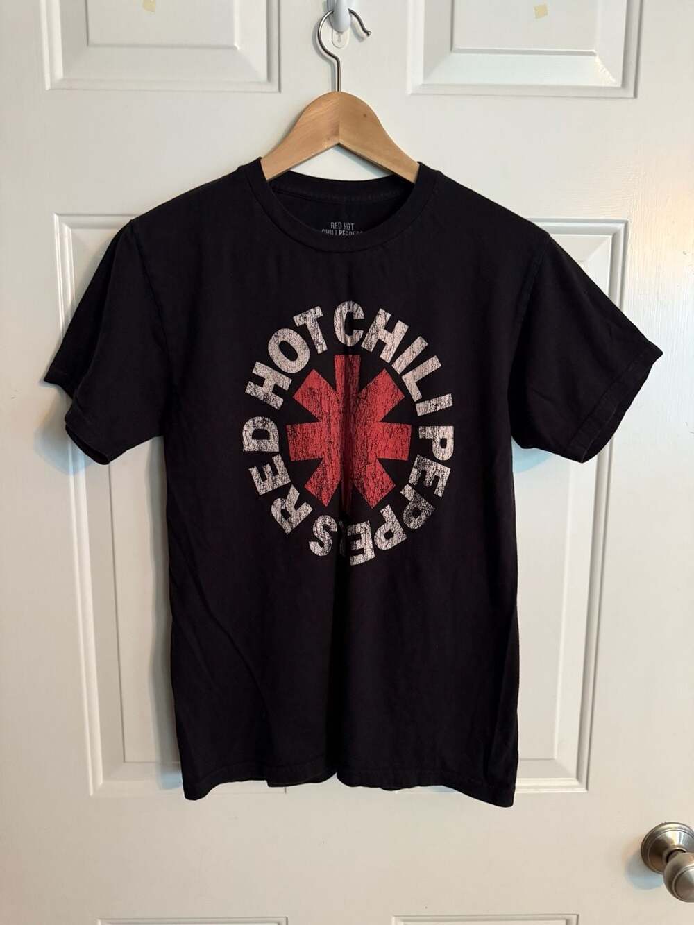 Red Hot Chili Peppers Classic Asterisk Logo Black T-Shirt